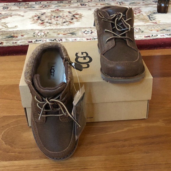 BNIB UGG T Orin Wool boys size 11 boots dark brown - Picture 6 of 8